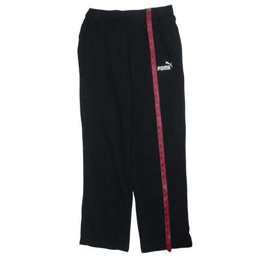 Puma Men's Black Fleece Sweatpants M Regular Fit Activewear Trousers