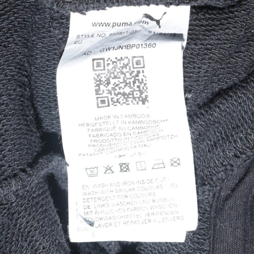 Puma Men's Black Fleece Sweatpants M Regular Fit Activewear Trousers
