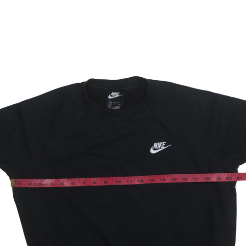 Nike Men's Black Small Pullover Crew Neck Fleece Sweatshirt