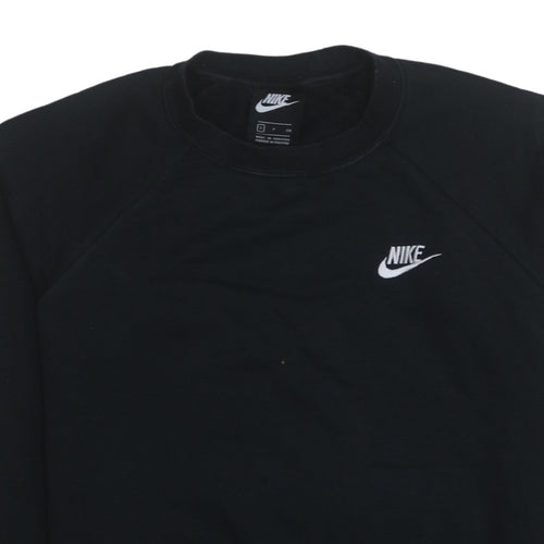 Nike Men's Black Small Pullover Crew Neck Fleece Sweatshirt