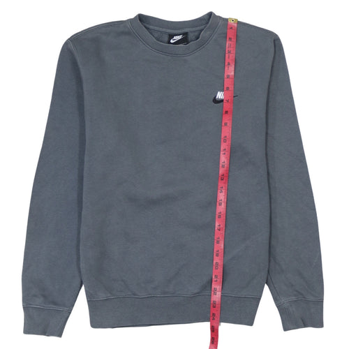 Nike Men's Grey XS Fleece Pullover Sweatshirt Crew Neck Logo