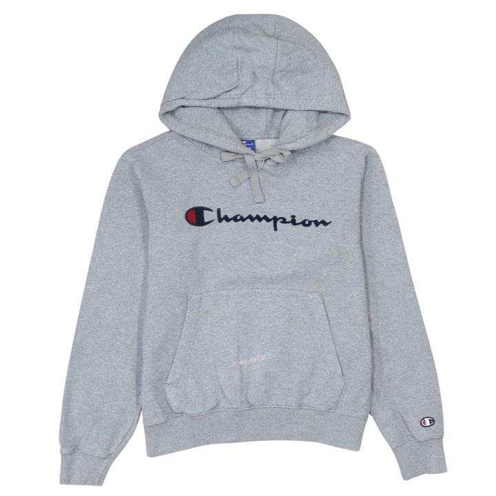 Champion Womens Grey XS Pullover Hoodie 100% Cotton Logo Casual
