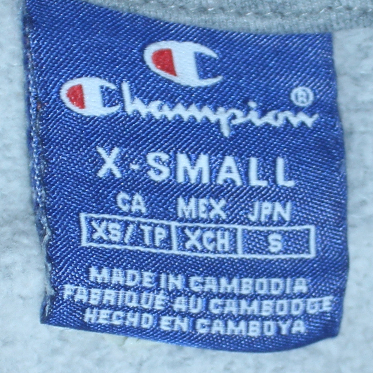 Champion Womens Grey XS Pullover Hoodie 100% Cotton Logo Casual