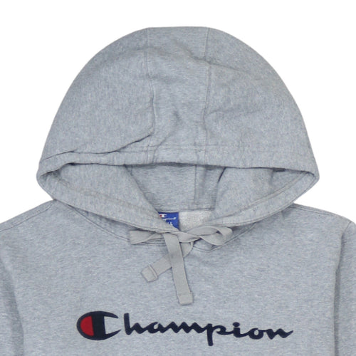 Champion Womens Grey XS Pullover Hoodie 100% Cotton Logo Casual
