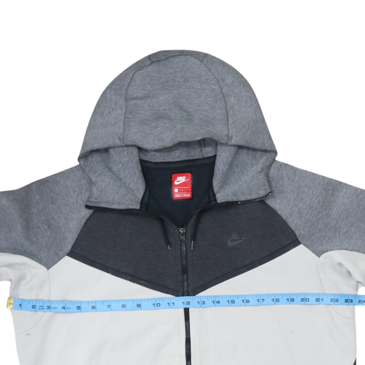 Nike Mens Grey Full Zip Hoodie L Regular Fit Sportswear