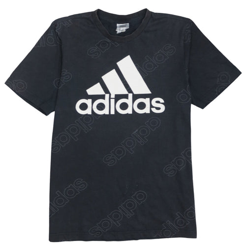 Adidas Men's Black Small Crew Neck Short Sleeve Logo T-Shirt