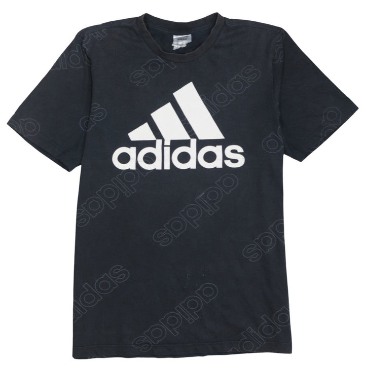 Adidas Men's Black Small Crew Neck Short Sleeve Logo T-Shirt
