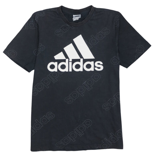 Adidas Men's Black Small Crew Neck Short Sleeve Logo T-Shirt
