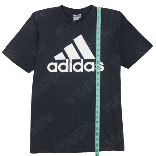 Adidas Men's Black Small Crew Neck Short Sleeve Logo T-Shirt