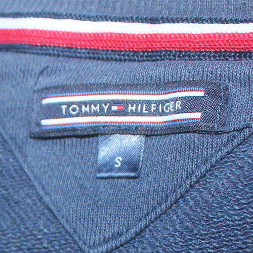 Tommy Hilfiger Men's Blue Logo Tape Crew Neck Sweatshirt Size S