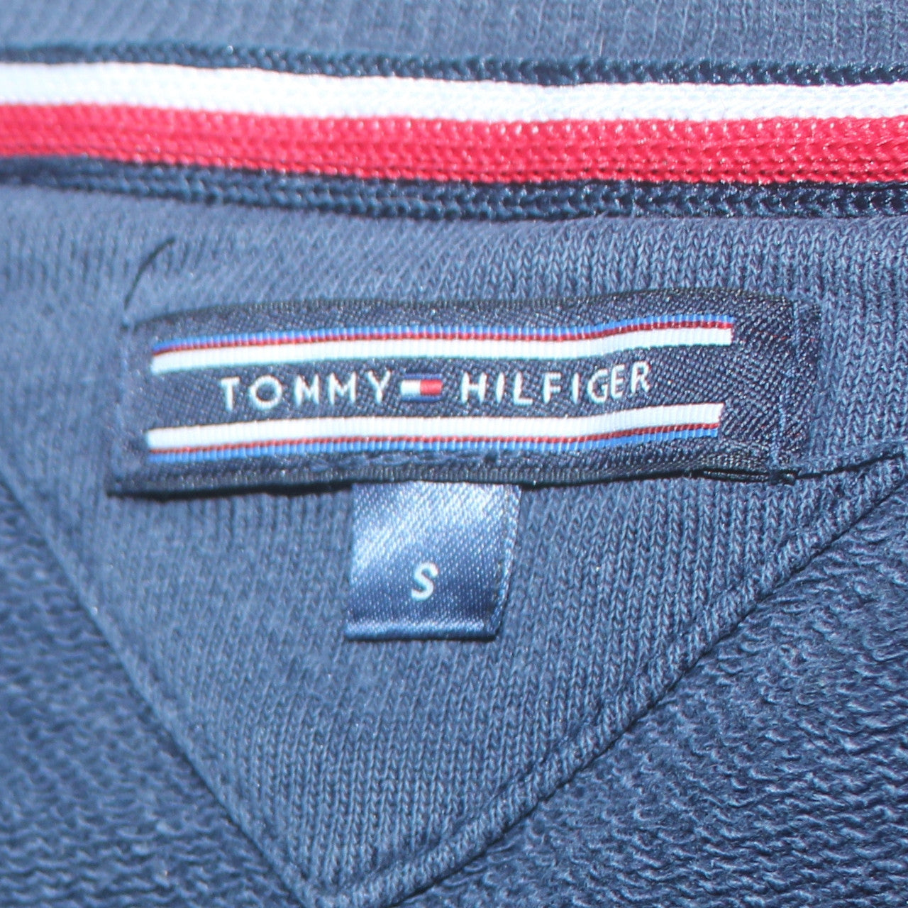 Tommy Hilfiger Men's Blue Logo Tape Crew Neck Sweatshirt Size S