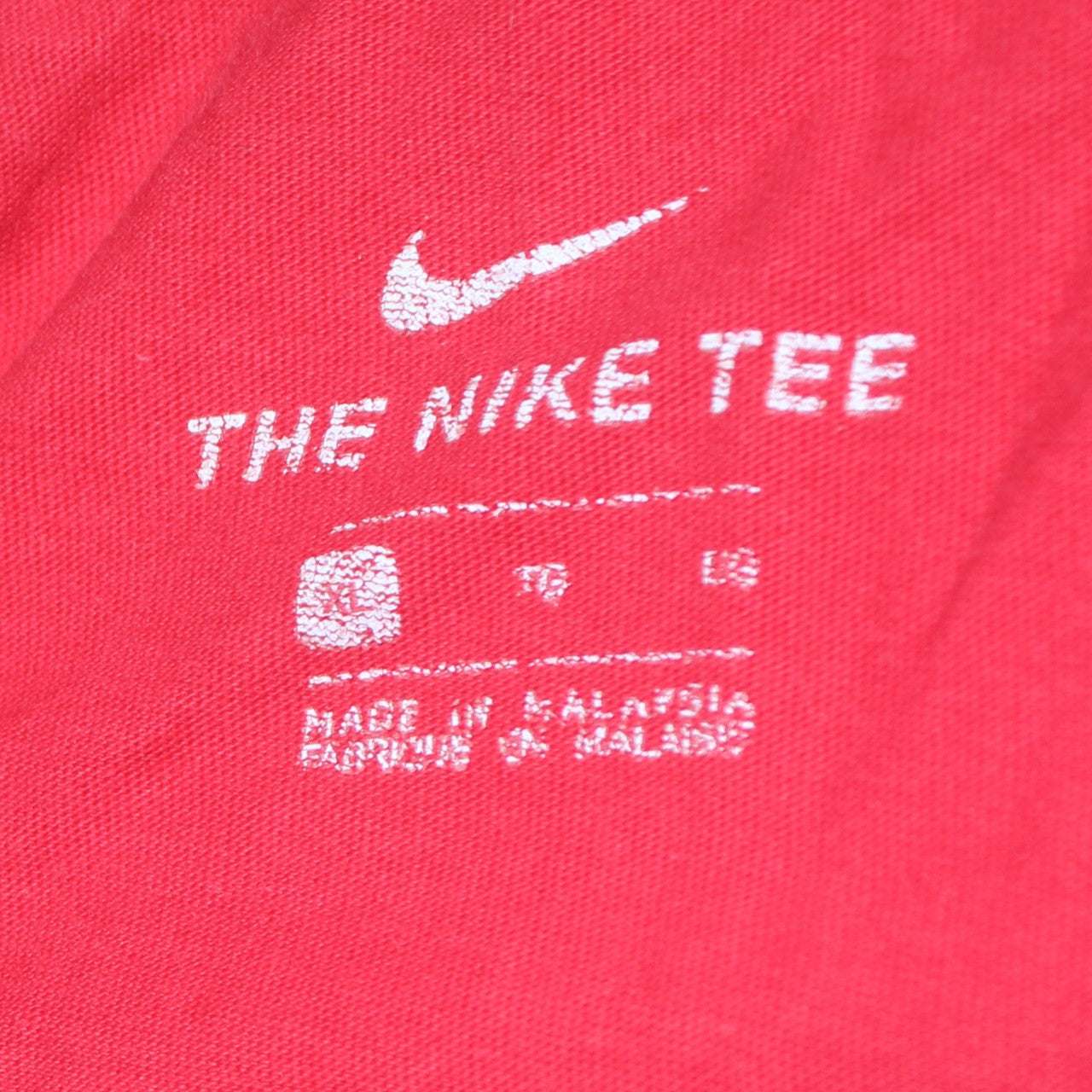 Nike Men's Red XL Crew Neck Short Sleeve Cotton Sports T-Shirt