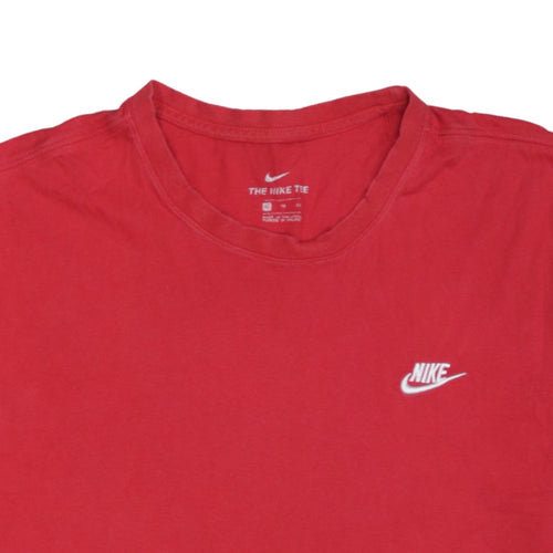 Nike Men's Red XL Crew Neck Short Sleeve Cotton Sports T-Shirt