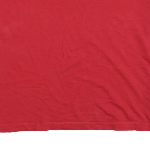 Nike Men's Red XL Crew Neck Short Sleeve Cotton Sports T-Shirt