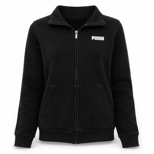 Puma Women's Black Full Zip Track Jacket Size M Sportswear