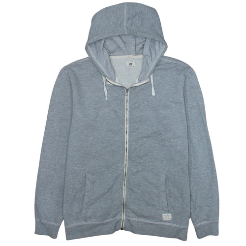 Lee Men's Grey Full Zip Hoodie 2XL Regular Fit Cotton Blend