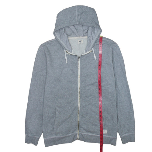Lee Men's Grey Full Zip Hoodie 2XL Regular Fit Cotton Blend