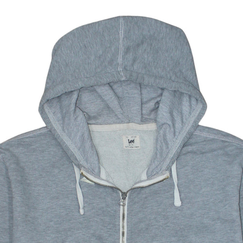 Lee Men's Grey Full Zip Hoodie 2XL Regular Fit Cotton Blend