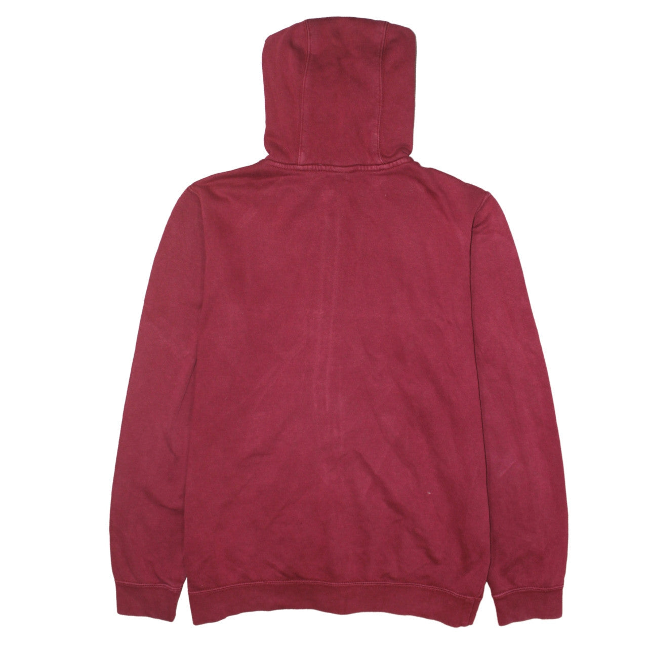 Nike Men's Red Full Zip Hoodie L Cotton Fleece Sweatshirt