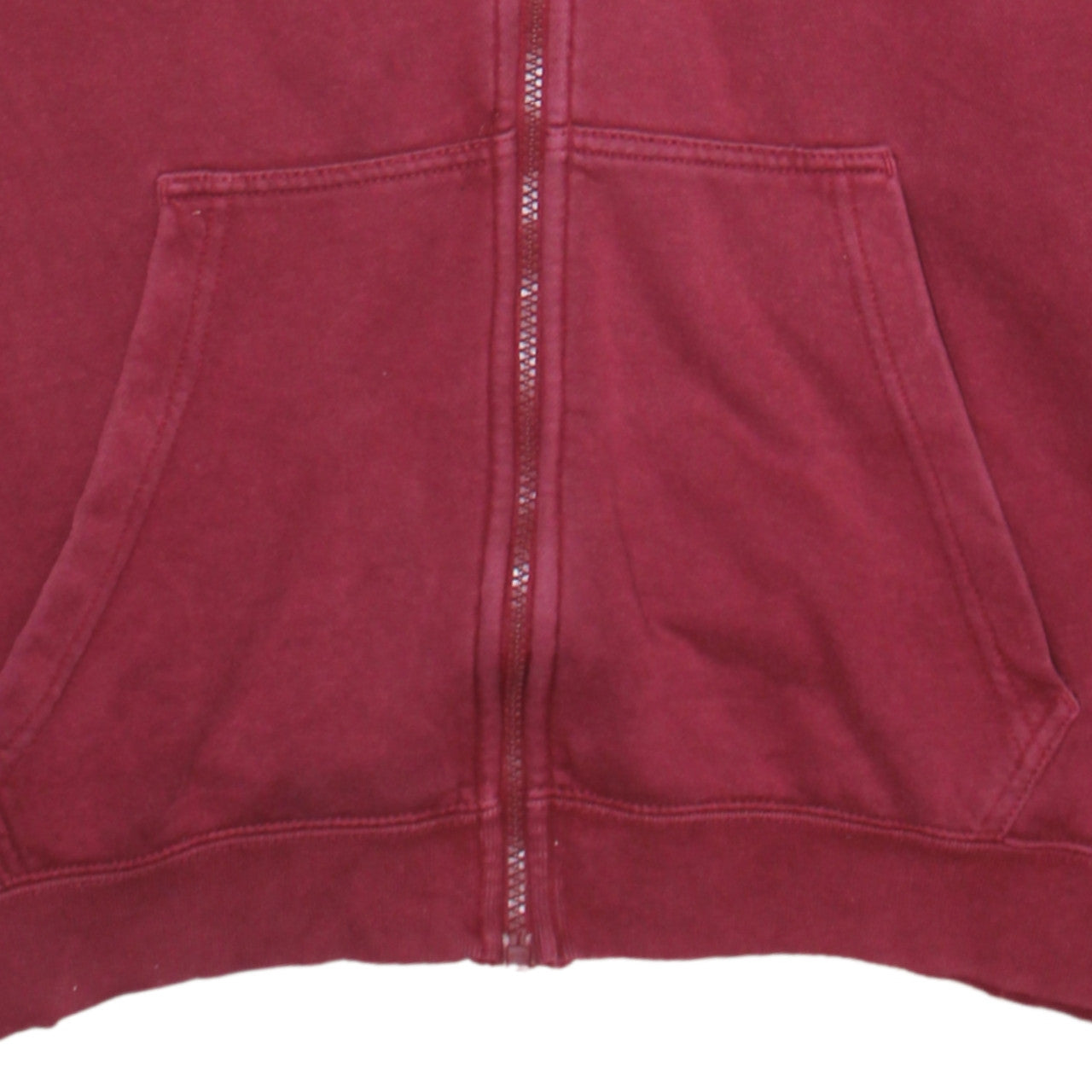 Nike Men's Red Full Zip Hoodie L Cotton Fleece Sweatshirt