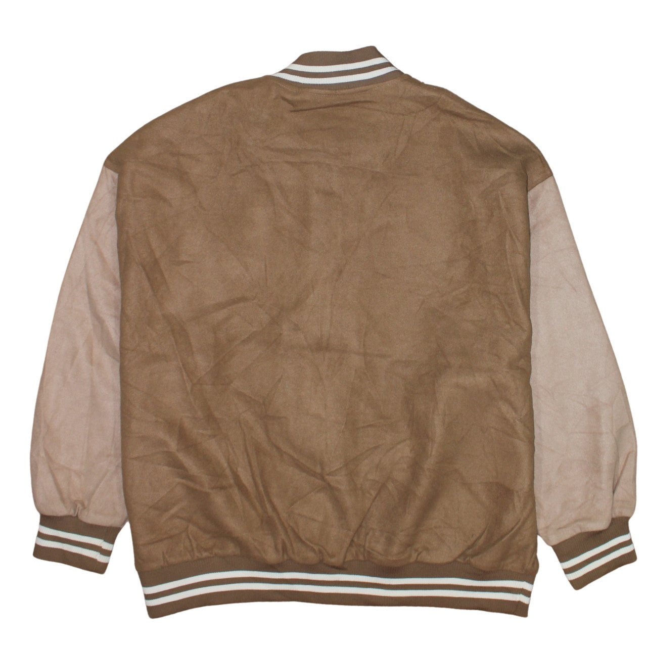 Primark Women Brown S Varsity Letterman Jacket LA Logo Lightweight