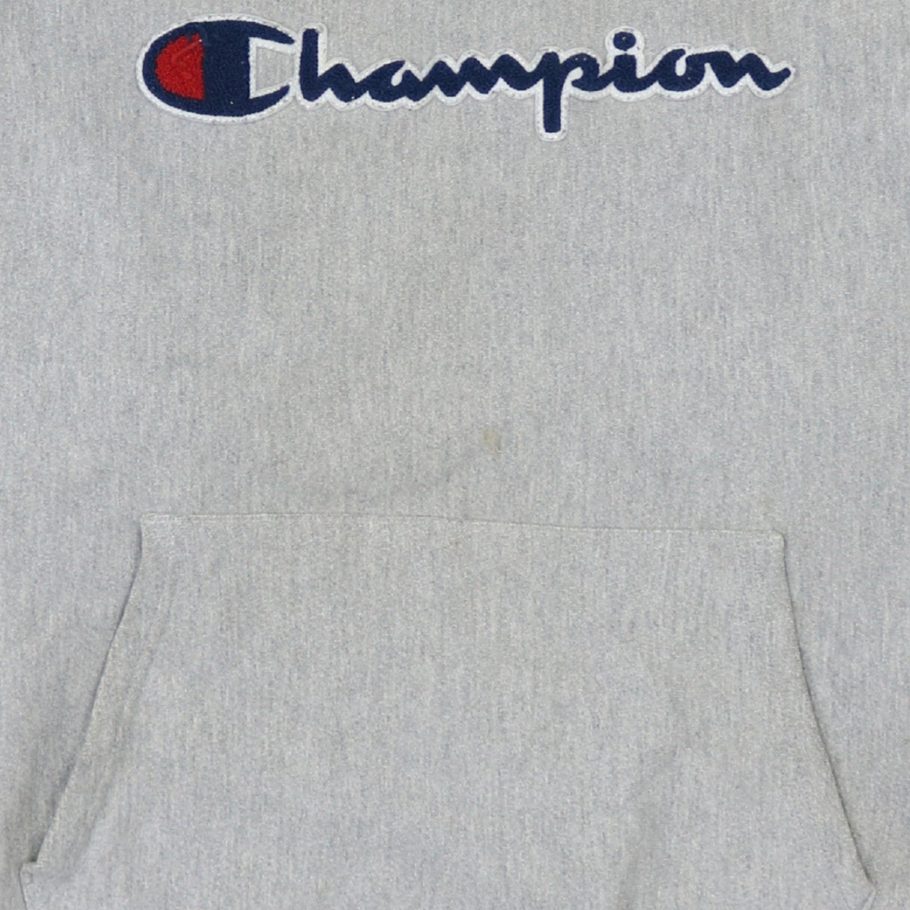 Champion Men's Grey Reverse Weave Pullover Hoodie XL Embroidered Logo