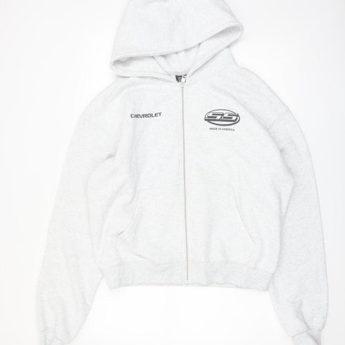 Chevrolet Men's Grey Full Zip Hoodie Medium GM Official Fleece