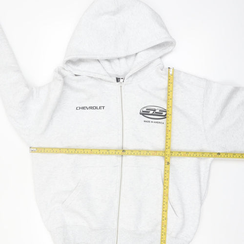 Chevrolet Men's Grey Full Zip Hoodie Medium GM Official Fleece