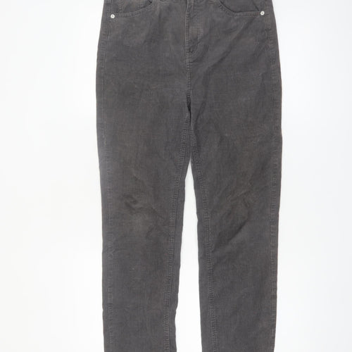 Marks and Spencer Women’s Grey Corduroy Chino Trousers Size 10 Regular
