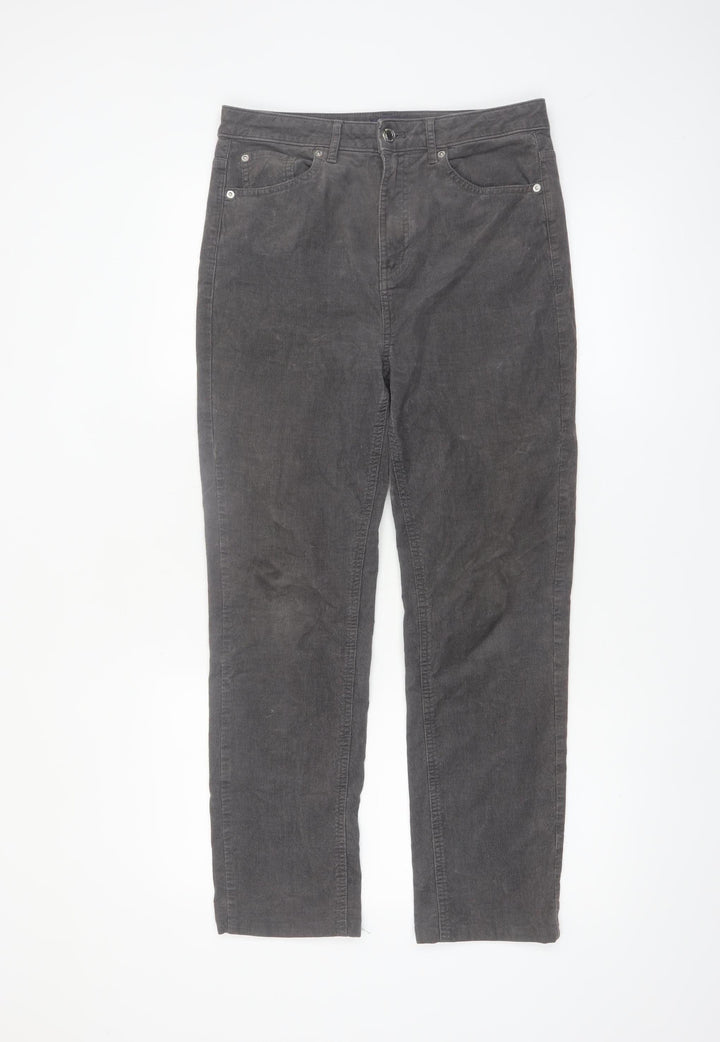 Marks and Spencer Women’s Grey Corduroy Chino Trousers Size 10 Regular