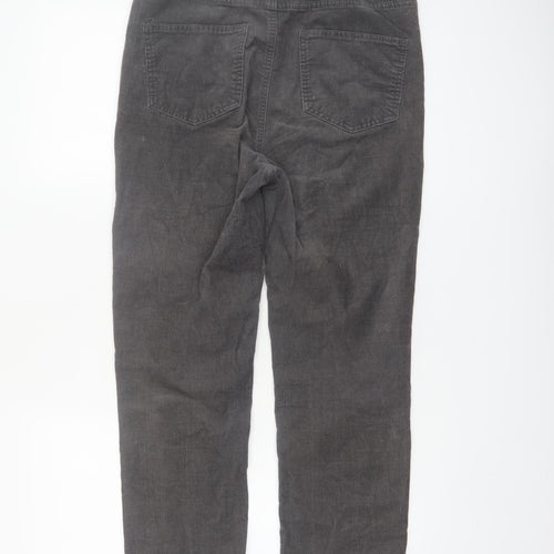 Marks and Spencer Women’s Grey Corduroy Chino Trousers Size 10 Regular