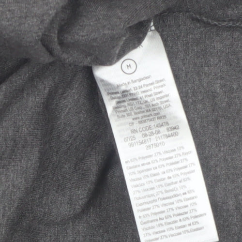 Primark Women Grey Midi Shift Dress Long Sleeve M