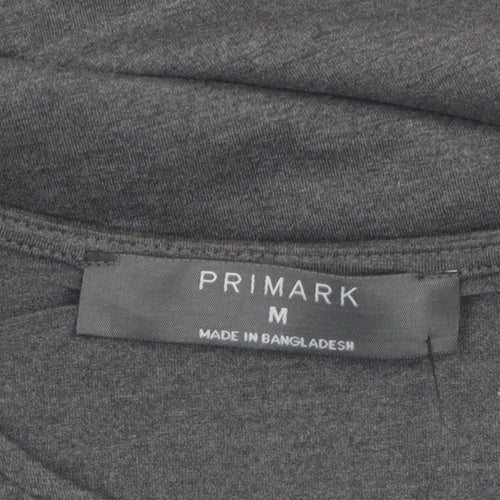 Primark Women Grey Midi Shift Dress Long Sleeve M