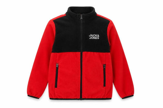 Jack & Jones Boys Red & Black Fleece Zip Jacket 12-13 Years