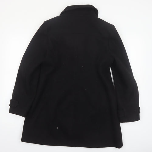 Lipsy Women’s Black Mid-Length Polyester Overcoat UK 12