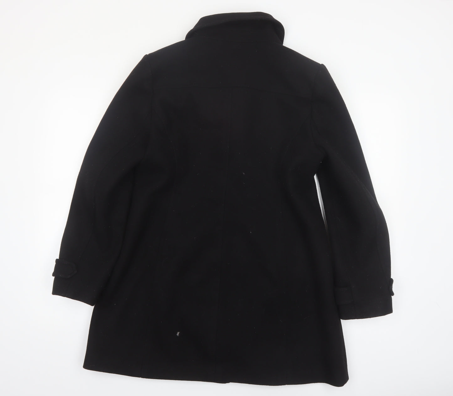 Lipsy Women’s Black Mid-Length Polyester Overcoat UK 12