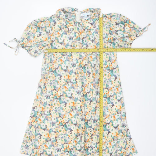Blue Vanilla Women's Multicoloured Floral A-Line Dress UK 8