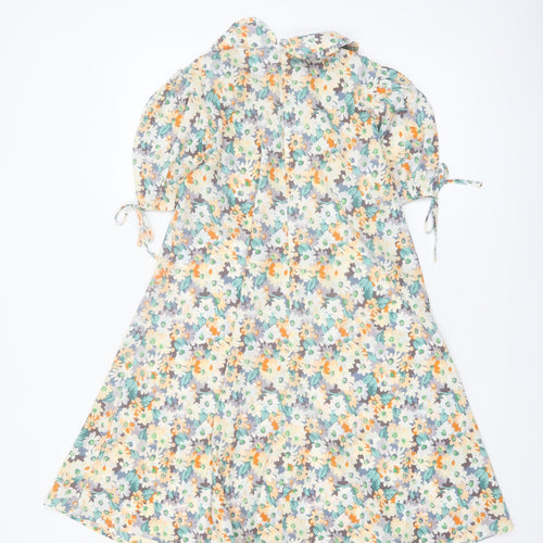 Blue Vanilla Women's Multicoloured Floral A-Line Dress UK 8