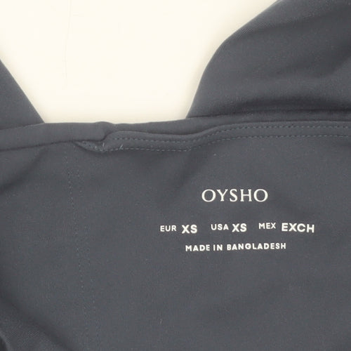 Oysho Women Black XS High Waist Sports Leggings Stretch Activewear