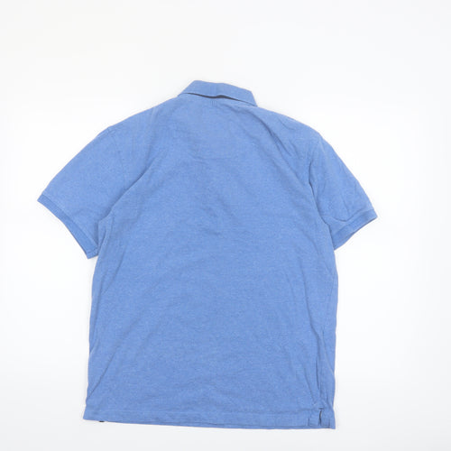 Raging Bull Men's Blue Cotton Polo Shirt Size M Short Sleeve