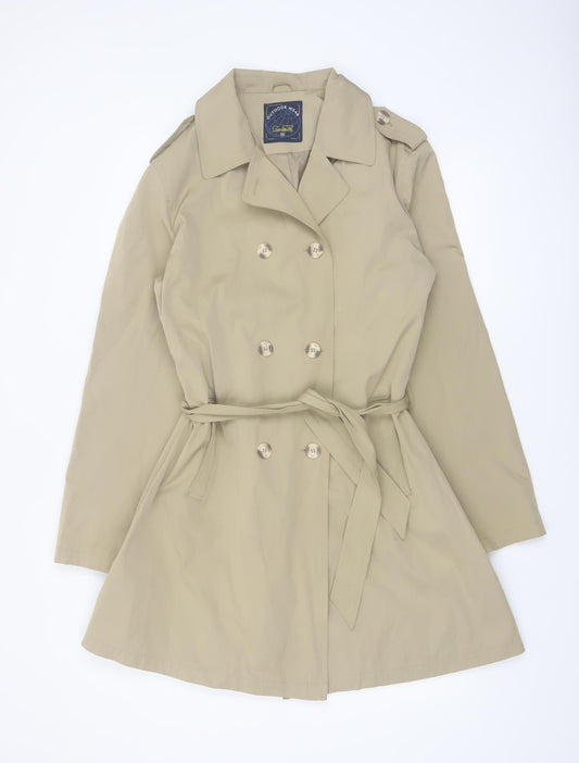 Gioni Seroti Women Beige Trench Coat Belted Mid-Length M