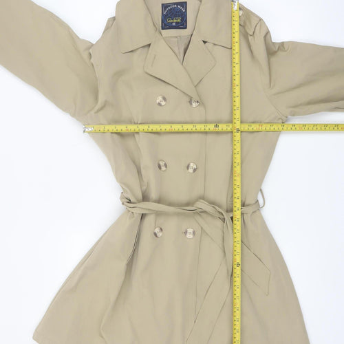Gioni Seroti Women Beige Trench Coat Belted Mid-Length M