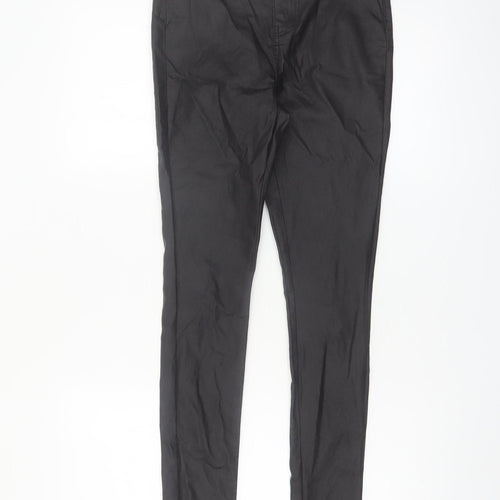 Noisy May Women's Black Coated Skinny Jeggings Size S L30