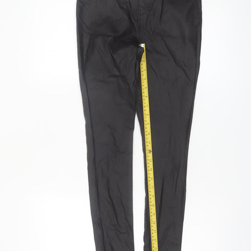Noisy May Women's Black Coated Skinny Jeggings Size S L30