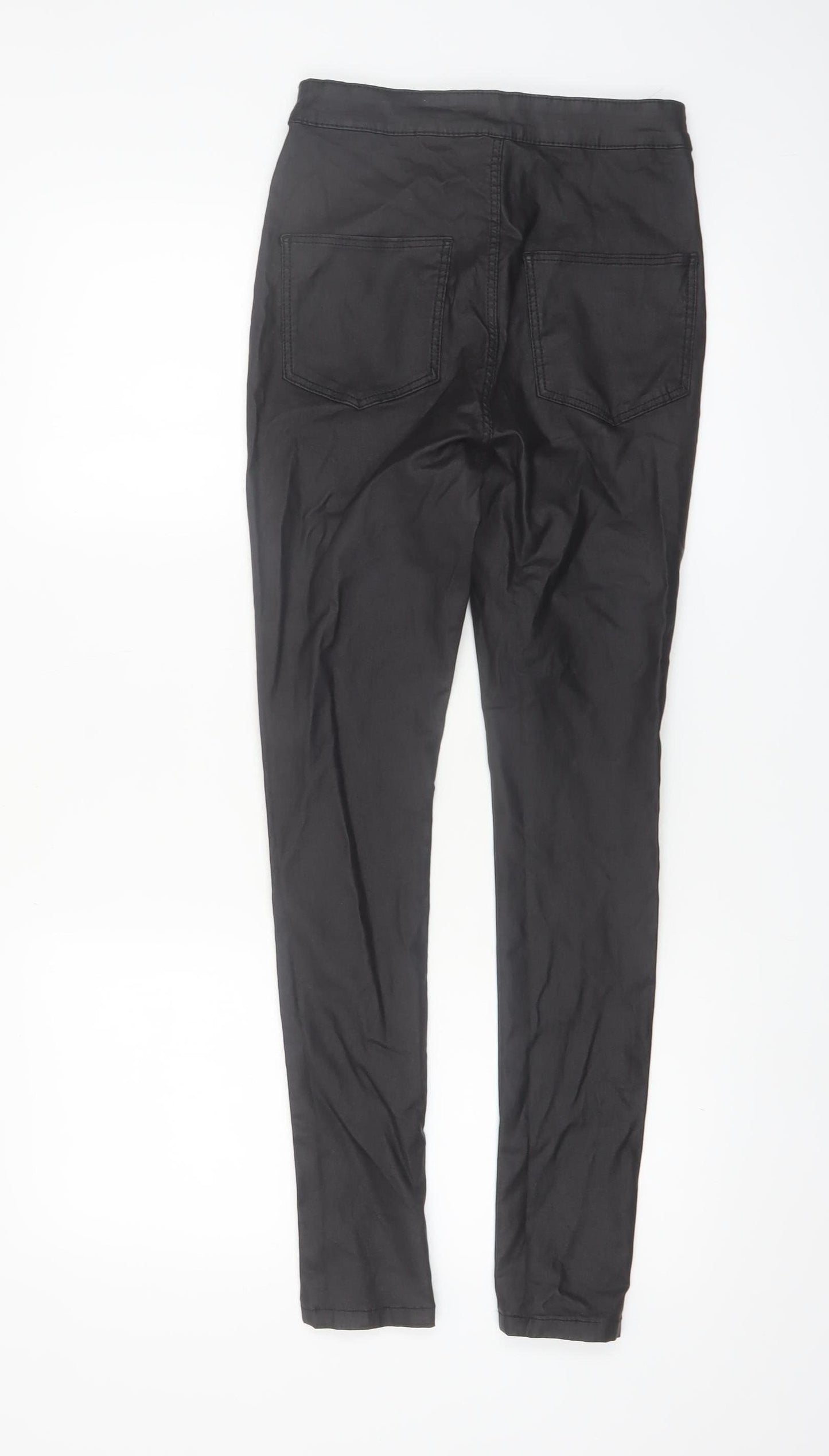 Noisy May Women's Black Coated Skinny Jeggings Size S L30