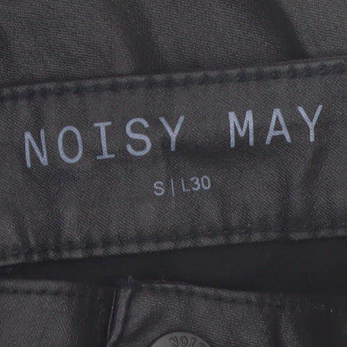 Noisy May Women's Black Coated Skinny Jeggings Size S L30