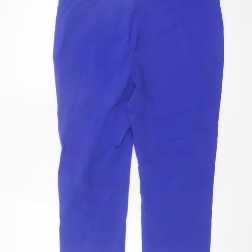 Punto Roma Women’s Blue Capri Trousers L Viscose Blend Stretch