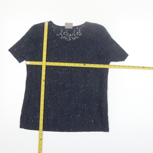 Vero Moda Women's Blue Lace Short Sleeve Blouse Size S