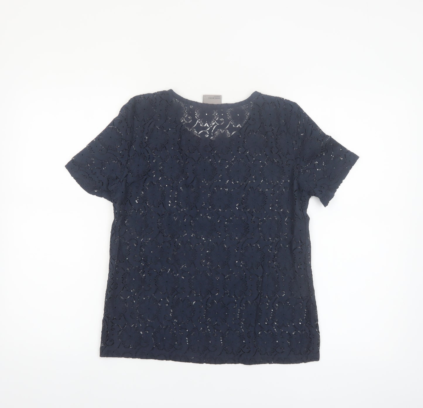 Vero Moda Women's Blue Lace Short Sleeve Blouse Size S