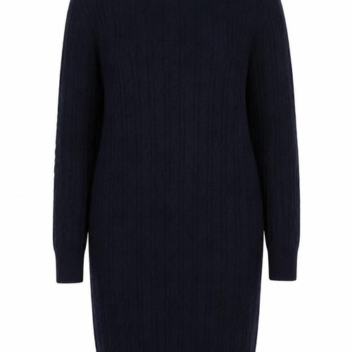 Laura Ashley Women's Black Wool Knit Jumper Dress Size 12